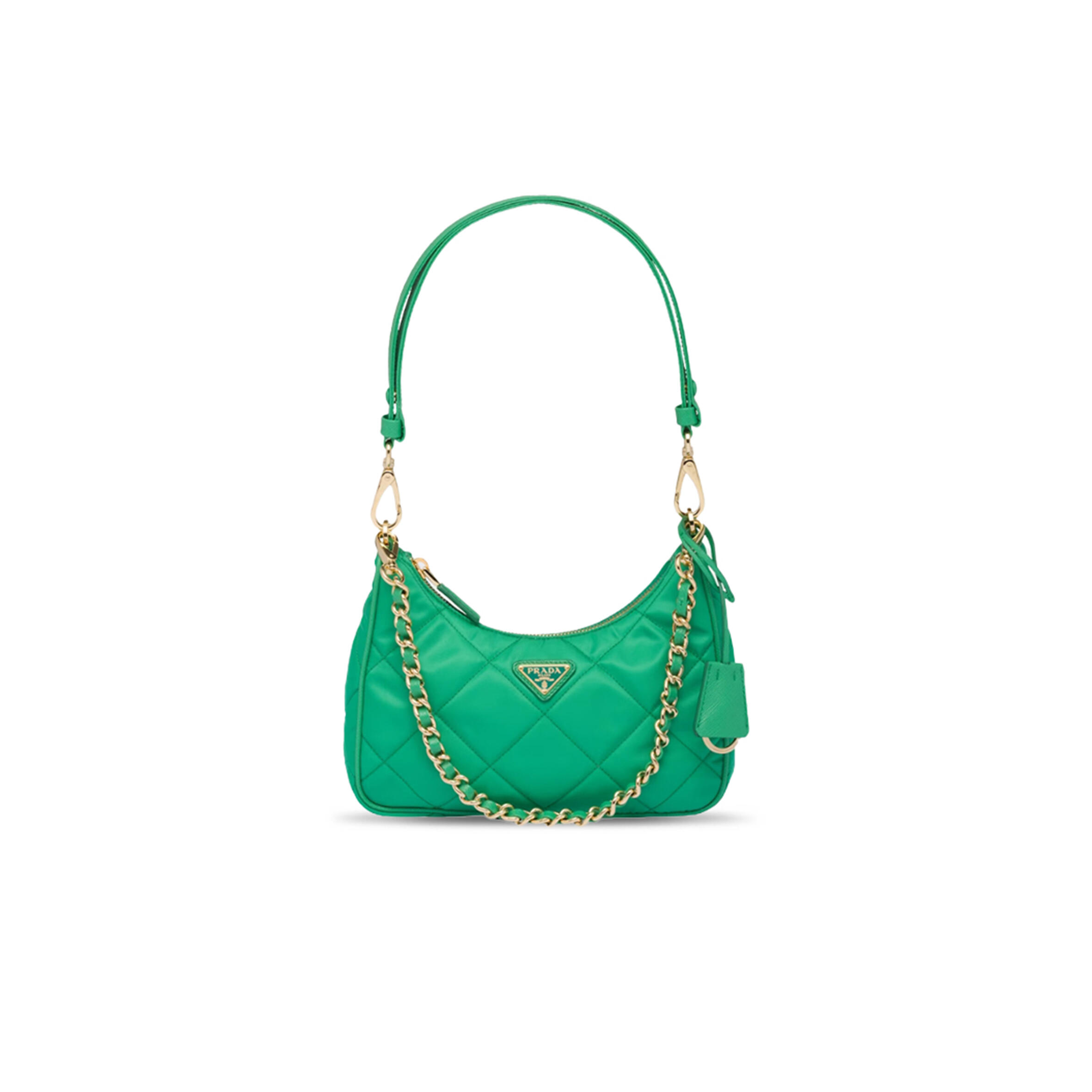 PRADA RE-EDITION 1995 PADDED SHOULDER BAG IN GREEN 1BC204 (23*17*6.5cm)